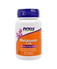 Now Foods, Мелатонін 3 мг, 60 капсул