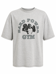 Hard Power Gym Gorilla Grey &mdash; чоловіча спортивна футболка сіра, XXL