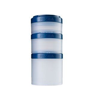 Blender Bottle, Контейнер Prostak Expansion Starter 3 Pack Clear Navy