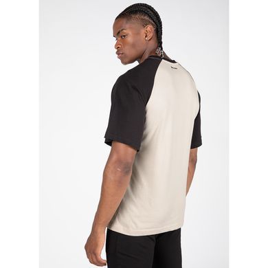 Gorilla Wear, Футболка с удлиненным рукавом (3\4 Logan Oversized T-Shirt Beige/Black) ( L )