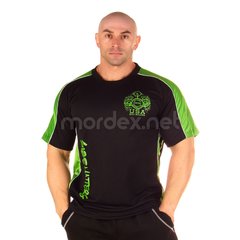 NPC, Футболка для бодибилдинга Micro/Polyester Top, черно-зеленая (M)