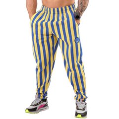 Big Sam, Штаны спортивные зауженные Mens Loose Fit Sweatpants PNT1349 Синие\Желтые Синие ( M )