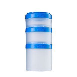 Blender Bottle, Контейнер Prostak Expansion Starter 3 Pack Clear Cyan