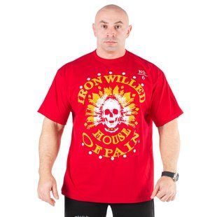 HOP (USA), Футболка Iron Willed Long Oversized T-shirt, Красная ( L\XL )