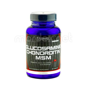 Ultimate Nutrition, Для суставов и связок Glucosamine Chondroitin MSM 90 табл
