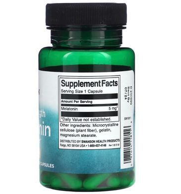 Swanson Melatonin 5 мг &mdash; 60 капсул