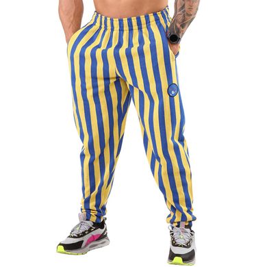 Big Sam, Штаны спортивные зауженные Mens Loose Fit Sweatpants PNT1349 Синие\Желтые ( M )