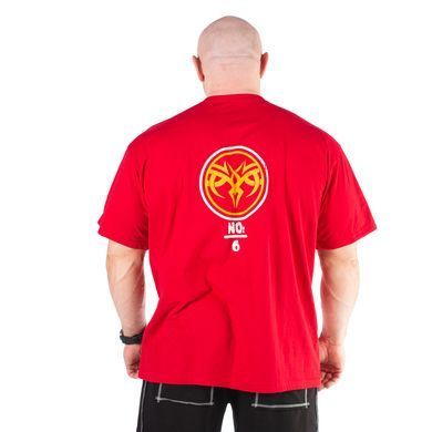 HOP (USA), Футболка Iron Willed Long Oversized T-shirt, Красная ( L\XL )
