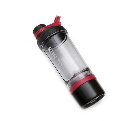 Casno, Спортивный шейкер с контейнером KXN-1199 Gray/Red, 600 мл, Серо-красный, 600 мл