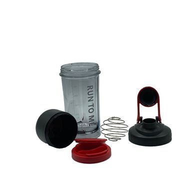 Casno, Спортивный шейкер с контейнером KXN-1199 Gray/Red, 600 мл, Серо-красный, 600 мл