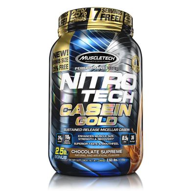 MuscleTech, Протеїн Nitro-Tech Casein Gold, 1100 грам, 1100 грам