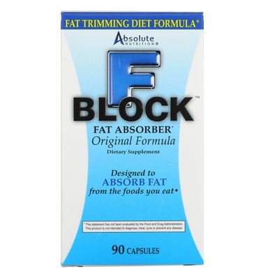 Absolute Nutrition, Абсорбент жира Fat Absorber Original Formula, (90 капсул)