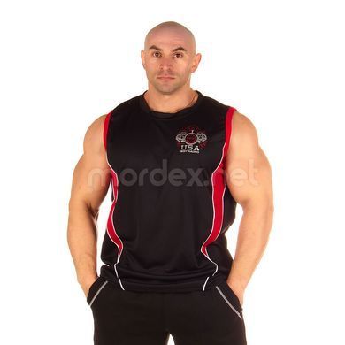 NPC, Футболка без рукавів Interlock Polyester Sleeveless Top, чорно-червона ( XL )