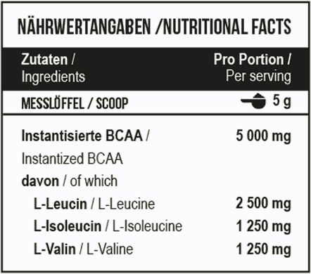 MST Nutrition, Аминокислоты BCAA Zero, 450 грамм (UnflaVored-без вкуса), Без вкуса, 450 грамм