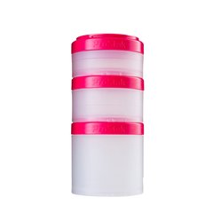 Blender Bottle, Контейнер Prostak Expansion Starter 3 Pack Clear Pink