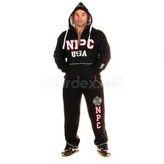 NPC, Костюм спортивный теплый NPC USA Fleece Suit, черный/белый, 2XL, Мужской