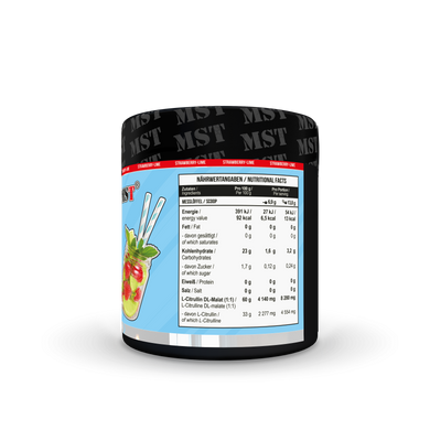 MST Sport Nutrition, Цитруллин Citrulline PUMP 262 грамм, Клубника-Лайм
