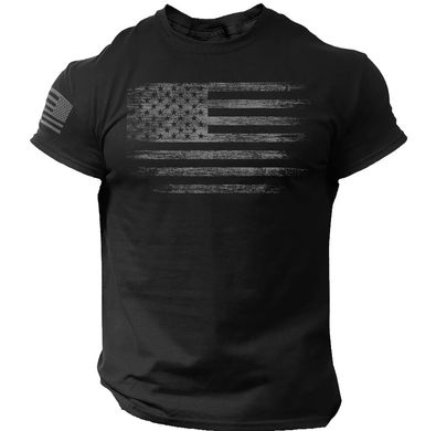 Hard Power(USA), Футболка бесшовна Flag-Logo(Oversized MD7491-3), Black ( L )