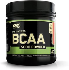 Optimum Nutrition, Бцаа Instantized BCAA 5000 Powder, 380 грам, Фруктовий пунш, 380 грам