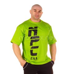 NPC, Футболка для бодибилдинга NPC USA Cotton T-Shirt, зеленая (M)