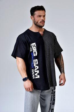 Big Sam, Футболка-Размахайка (Relaxed Fit Training T-Shirt 3247) Серый\Черный ( M )