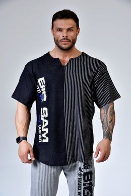Big Sam, Футболка-Размахайка (Relaxed Fit Training T-Shirt 3247) Серый\Черный ( M )