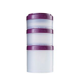 Blender Bottle, Контейнер Prostak Expansion Starter 3 Pack Clear Plum