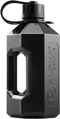 Alpha Designs, Бутылка для воды XXL Water Jug Smoke Black - Black Strap, 2400 мл, Черный, 2400 мл