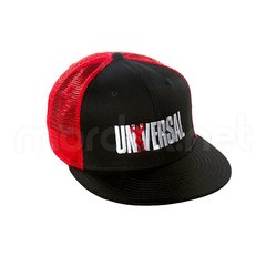 tUniversal Nutrition, Бейсболка Cap Red Black Snapback Mesh Hat, Чорний / червоний, One saze, Чоловічий