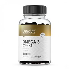 OstroVit, Омега Omega 3 D3 + K2, 180 капсул, 180 капсул