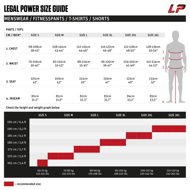 LegalPower, Фитнес-шорты “LP-XXL97“, Красные S
