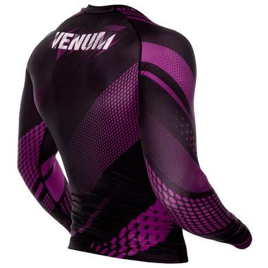 Venum, Реглан Rapid Rashguard Long Sleeves черный/фиолетовый