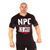 NPC, Футболка для бодибилдинга Men&rsquo;s Combed Cotton V-Neck Top, черная ( XL )