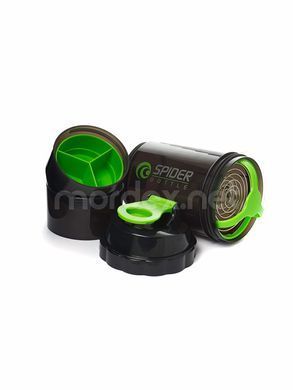 SpiderBottle, Спортивный шейкер Spider Bottle Mini2Go Black/Green, 650 мл