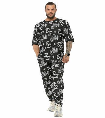 Big Sam, Футболка-Розмахайка (Bodybuilding Mens Towel Gym Rag Top 3316) Сірий\Чорний ( XL )