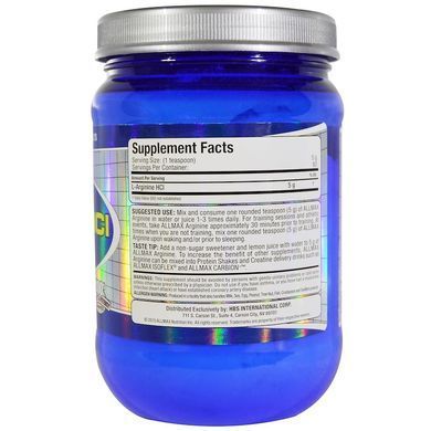 Allmax Nutrition, Аргинин 100% Pure Arginine HCI, 400 грамм