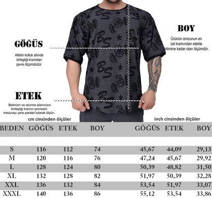 Big Sam, Футболка-Размахайка (Mens Oversize Gym T-shirt BS2633) Черный ( L )