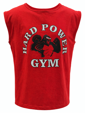 Hard Power Gym Gorilla Red &mdash; чоловіча спортивна футболка без рукавів червона, M