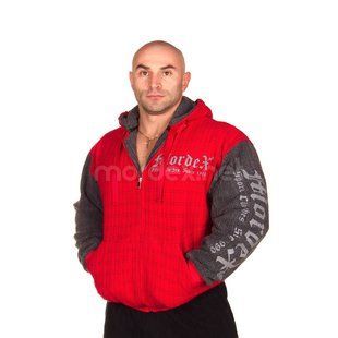 Mordex, Толстовка теплая New LIne Delarosa (MD1422-2), Красный/Серый ( M )