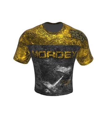 Mordex, Футболка-Розмахайка Gold Legendary Wear (MD7092-1) Темно-сіра-жовта ( XXL )