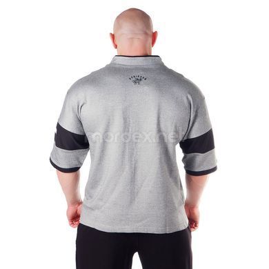 Big Sam, Рубашка 3/4 Sleeve Rib Top 5006, серая, Серый, L