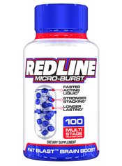 VPX Sports, Жироспалювач Redline Micro-Burst Multi-stage Fat Blast Brain Boost, 100 капсул