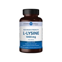 Vitamin World, Бцаа L-Lysine 1000mg, 120 таблеток, 120 таблеток