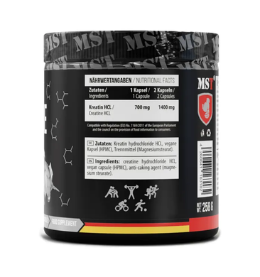 MST Sport Nutrition, Креатин Creatine HCL, 300 капсул