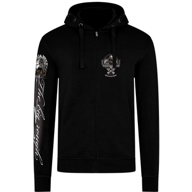 Silberr&uuml;cken Herren Premium Kapuzenjacke "Gorilla Biker Hoss" GB84 &ndash; Black (XXL)
