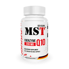 MST Sport Nutrition, Коэнзим Coenzyme Q10 200 mg Убіхінон, 60 капсул, 60 капсул