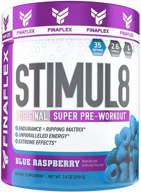 FinaFlex, Предтренировочный комплекс Stimul8 Ultimate Super Pre-Workout, 240 грамм , Голубая малина, 240 грамм