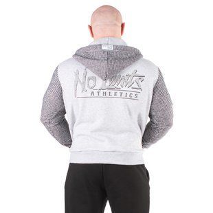 No Limits, Толстовка тепла Mesh Zipped Hoodie(фліс) (MD7424-1), Сіра\Чорна ( M )
