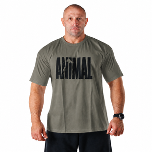 Футболка мужская для бодибилдинга Universal Nutrition Animal Pak Iron Iconic оливково-серая, L