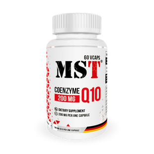 MST Sport Nutrition, Коэнзим Coenzyme Q10 200 mg Убіхінон, 60 капсул, 60 капсул